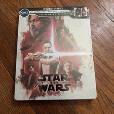 Star Wars: The Last Jedi 4K Ultra HD  Blu-ray Bestbuy Steelbook - New Sealed