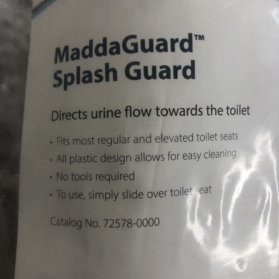 Maddaguard Toilet Splash Guard Universal Fit for Elevated & Standard Toilet Seat