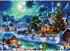 1000-Piece Gradient Christmas Jigsaw Puzzle for Adults and Kids