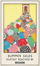 Vintage 1930s Edward McKnight Kauffer 'Summer Sales' Poster 24x36