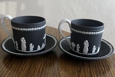 Wedgwood Lady Templetown Cup Saucer Black