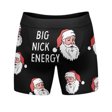 Boxer Uomo Divertenti Big Nick Energy Sarcastico Biancheria Intima Natalizia per Uomo