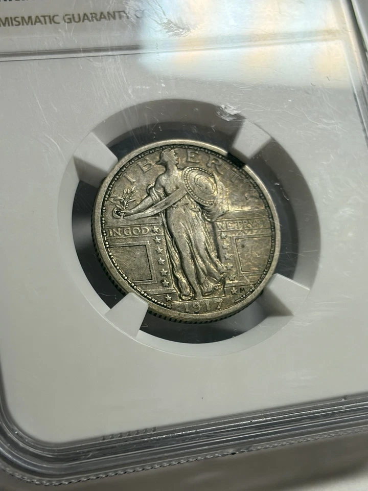 1917 Standing Liberty Quarter 25¢ Type 1 NGC VF30 Better Variety - Image 3 of 4
