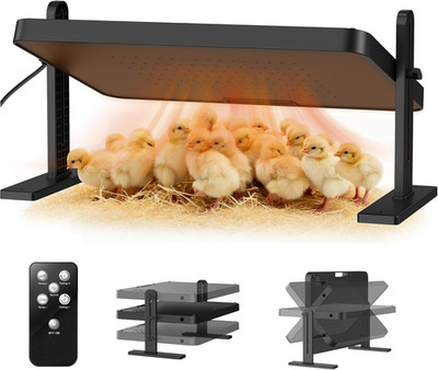 Chick Brooder Heater with Adjustable Temp (86~194 ) & 12H Timer & Height & Angle