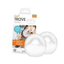 Trove Silicone Manual Breast Pump Set - Hands Free 2 Count w/ Travel Pouch