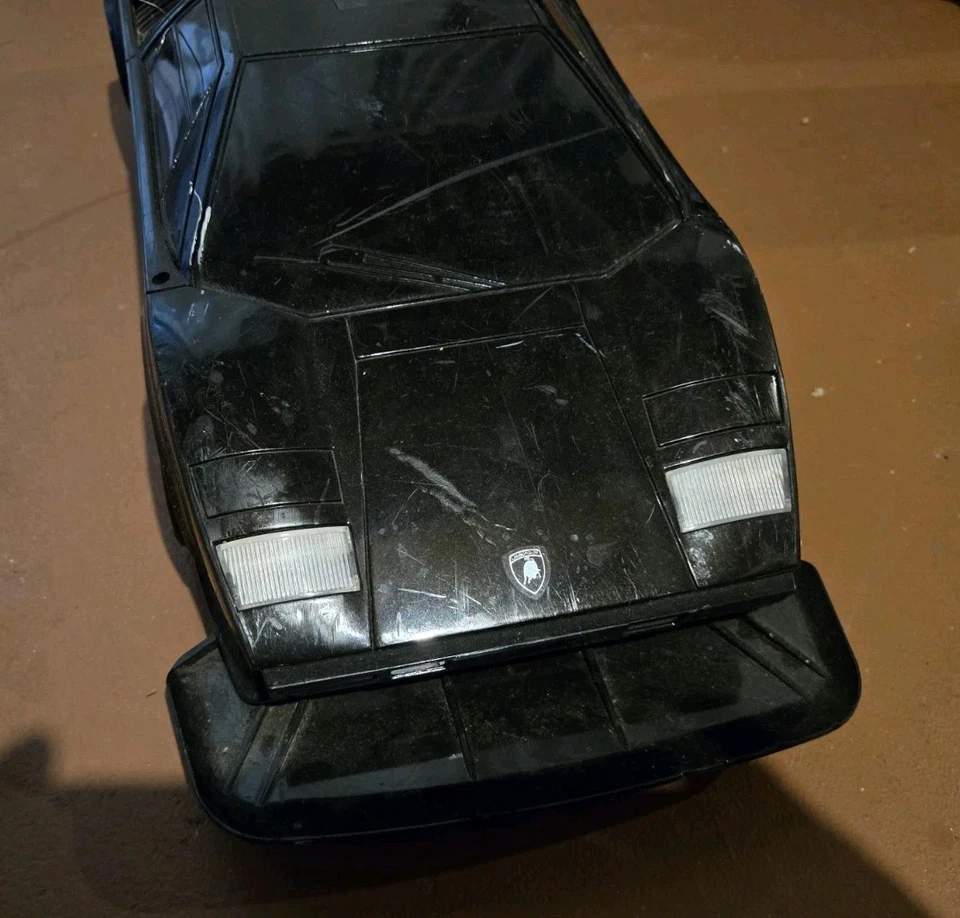 TYCO TURBO LAMBORGHINI COUNTACH RC Black Parts/Repair Used Untested No Remote - Image 3 of 4