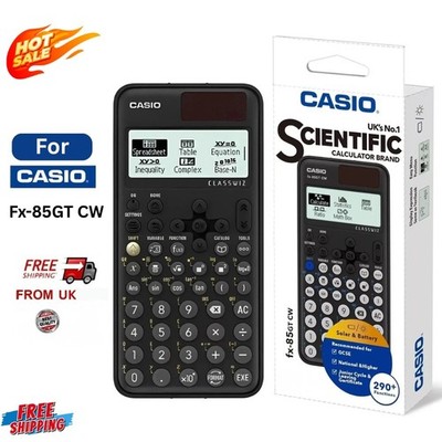   Casio wissenschaftlicher Taschenrechner Schule GCSE schwarz FX-85GT CW neu aktualisiert A-Level