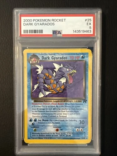 2000 Pokemon Team Rocket Dark Gyarados #25/82 PSA 5