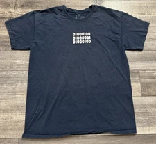 Think Geek Computer Tech Binary Code Shirt Mens Large Navy Blue Tee 01000100