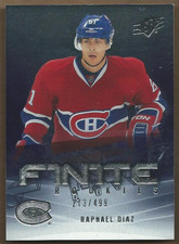 2011-12 SPx Finite Rookies #F14 Raphael Diaz /499 - HKY