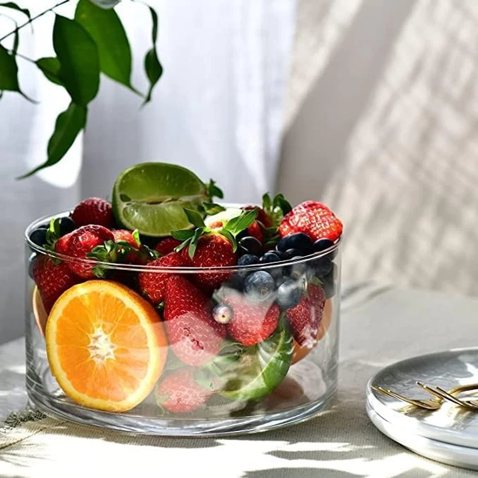 Декоративная и салатная чаша из фруктового стекла Krosno, 9,4 дюйма, гламурная коллекция, смешивание... - Изображение 4 из 4
