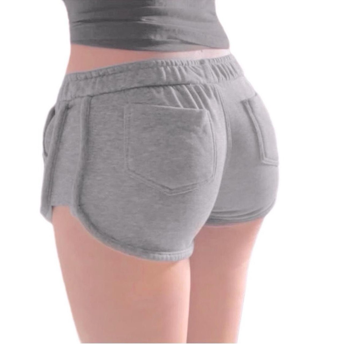 Thick Cotton Quality Material Dolphin Short Shorts with Back