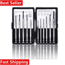 Durable 11-Piece Precision Screwdriver Set with Carrying Case for Crafts