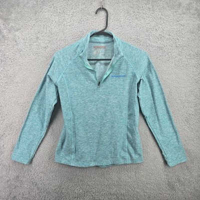 Mammut Pullover Womens Small Heather Blue Quarter Zip Eiger Extreme Performance