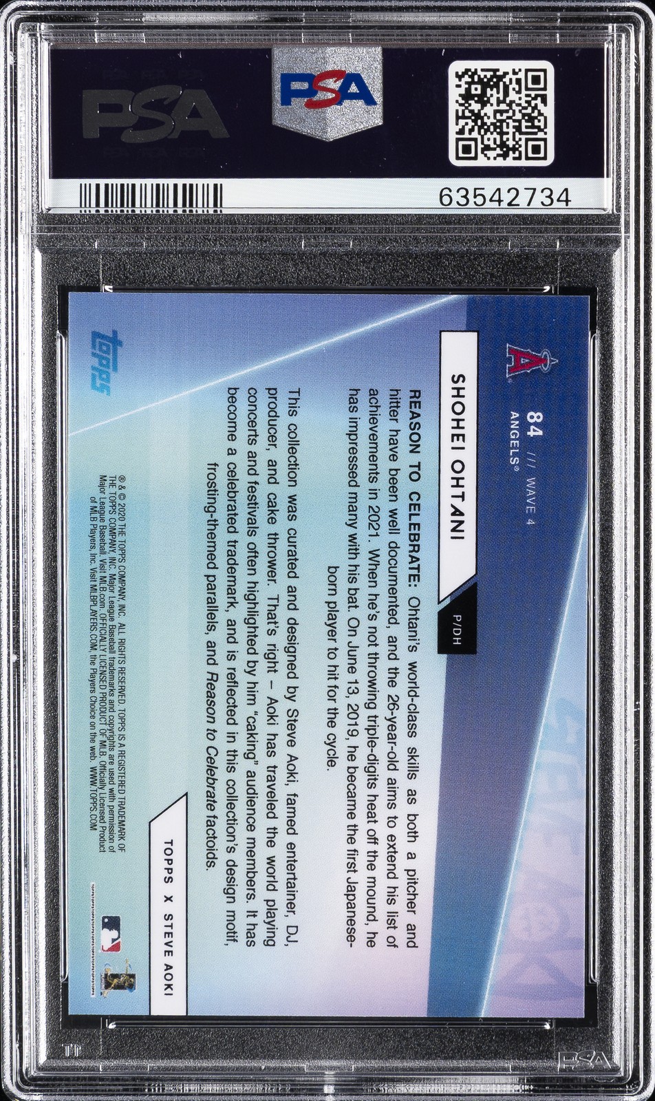2020 TOPPS X STEVE AOKI #84 SHOHEI OHTANI PSA 10 AUTO 10 view 2