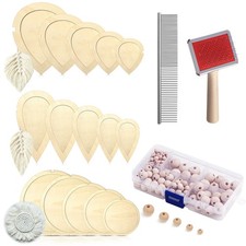 167pcs Macrame Leaf Cutting Molds and Comb Sets Leaf Round Cutting Template M...