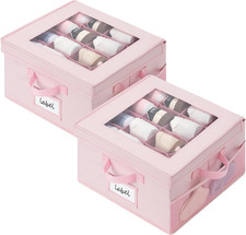 Shoe Organizer for Closet, Fits up to 8 Pairs, 2 Pack Shoe Cubby Storage Contain