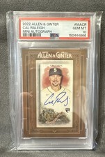 2022 Topps Allen & Ginter - Framed Mini Autographs Cal Raleigh #MA-CR (AU, RC)