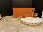 Vintage PYREX 1.5 Quart Casserole  With Divider 5465 with Cradle,  NO Lid W/Box