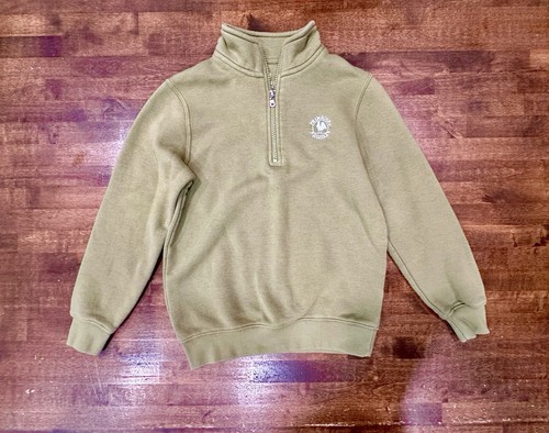 Primrose Small 7-8 Youth DENNIS School Uniform Green 1/4 Zip Sweatshirt Pullover