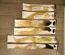 Lot of 6 Platino Ponytail Weave Hair Extensions Blonde Ombre Straight Synthetic