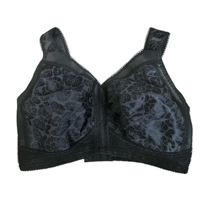 Underscore JCPenney Black Floral Rose Jacquard Wireless Bra 38DD/E Full Cover