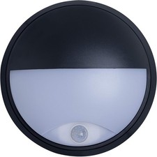 Luceco EBEE10P40-01 LED Eco Round Eyelid Bulkhead, with PIR Sensor, 10 Watts, B