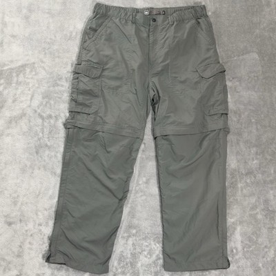 REI Co-op Pants Mens XL 30L Convertible Cargo Gray Green Hiking Zip Off Shorts
