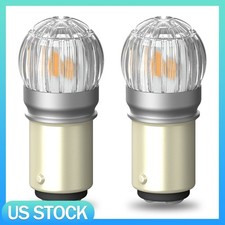 2 Pack 1157 Led Bulbs Amber Turn Signal Light High Power 2057 2357 7528 Bay15d