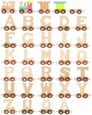 SMALL FOOT Buchstabenzug Holzbuchstaben Zug Namenszug Jim Deko Lok Geburtstag Holz natur