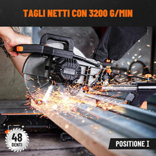 Troncatrice, 2000W Troncatrice Radiale per Legno, 3200/5000 RPM, Funziona Con Ma