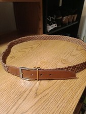 Magama Brown Woven belt  45 Inches Long  1" wide