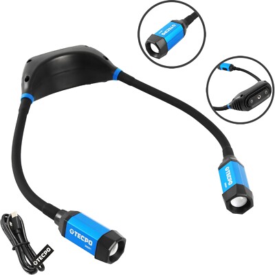 TECPO LED HALS LESELAMPE 300 LUMEN LAUF-LAMPE BUCHLAMPE HALSLAMPE UMHÄNGELAMPE