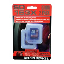 Delkin 16GB X 2 (2 Pack) SD Pro Class 10 163X...