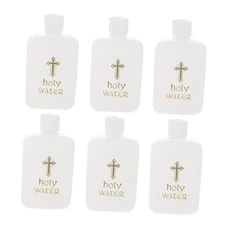 MAGICLULU 6pcs Ester Plstic Holy Wter Bottle Empty Cross Holy Wter 12X6.5cm a