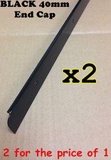 2 x Black Kitchen Worktop Edging Trim END CAP 40mm with screws *TWIN PACK OFFER*