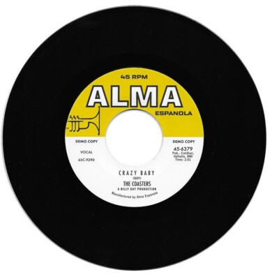 NEW RE-ISSUE !  7'' The COASTERS -  CRAZY BABY / SAME   45-6379
