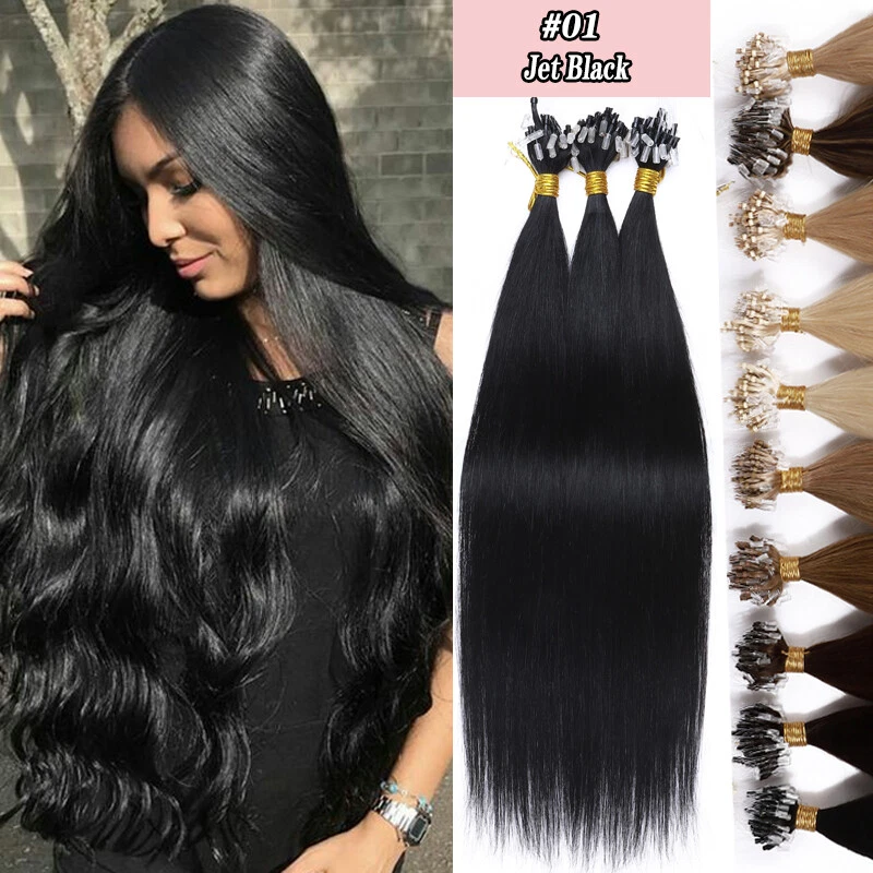 300 Micro Ring Loop I Tip Remy Echthaar Extensions Bonding Haarverlängerung DICK