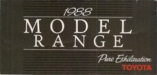 Toyota Range 1988 UK Foldout Brochure Starlet Corolla MR2 Carina Celica Supra