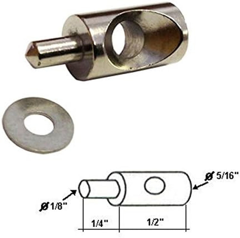 Gordon Glass® Shower Door Stainless Steel Hinge Pin 5/16" Dia. and