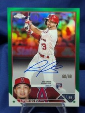 Livan Soto 2023 Topps Chrome - Rookie Auto Green Refractor #RA-LSO /99