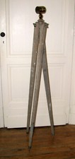 OPTIQUE PIED INSTRUMENT ANCIEN TREPIED bois et laiton / GEOMETRE