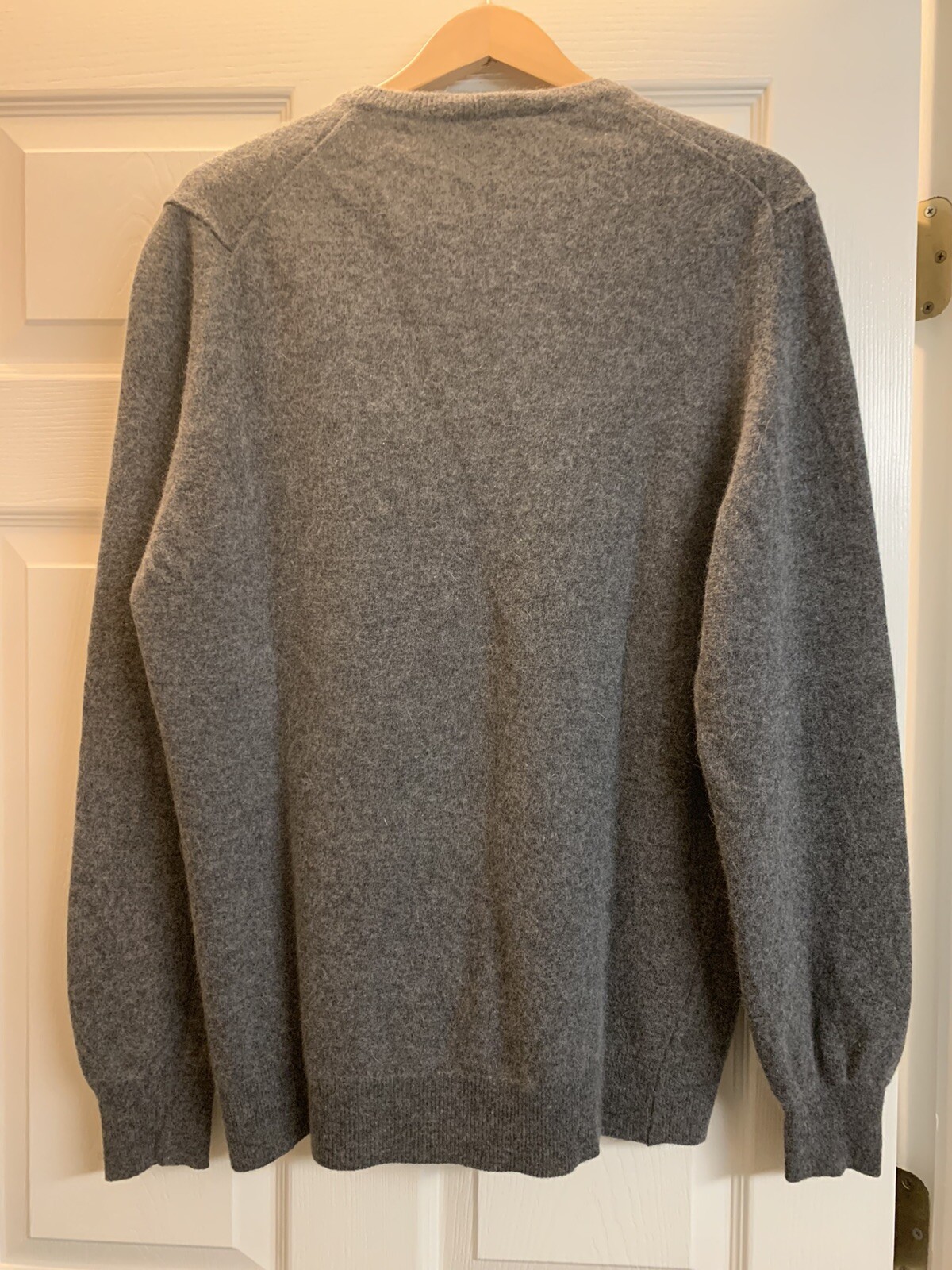 SAINT LAURENT Maglione uomo YSL collo a V grigio lana prezzo originale $850 S 44