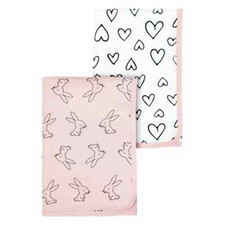 Little Star Organic 100 Organic Cotton Girls Receiving Blanket, 2 PACK --C3--