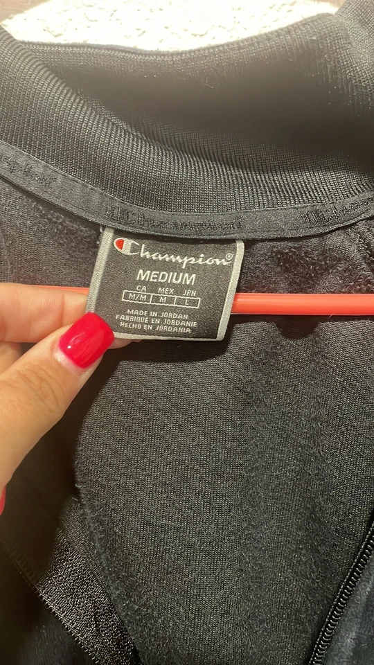 Champion 100 YEARS Velour Sport Active Track Jacket Street Style Size Medium - Image 4 of 4