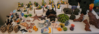 New Aquarium Deco-Reef Scenes-Coral-Logs-Rocks-Frogs-Pirates | Save Up to 70%+