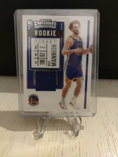 Panini Chronicles Nico Mannion Golden State Warrions Rookie Ticket Patch