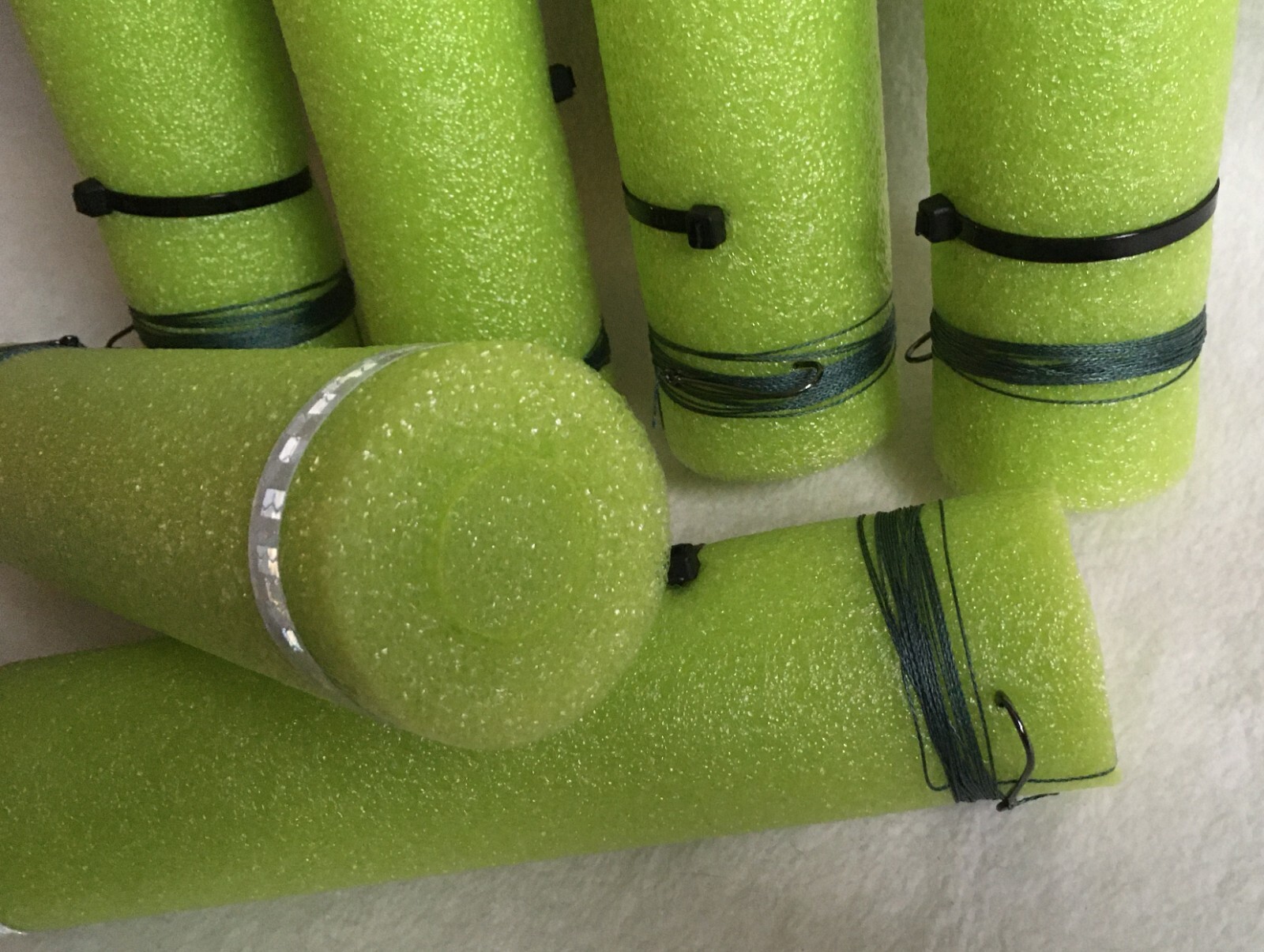 CAJUN CATFISH JUGS / NOODLE Lot of 6 Lime Green ZIP eBay