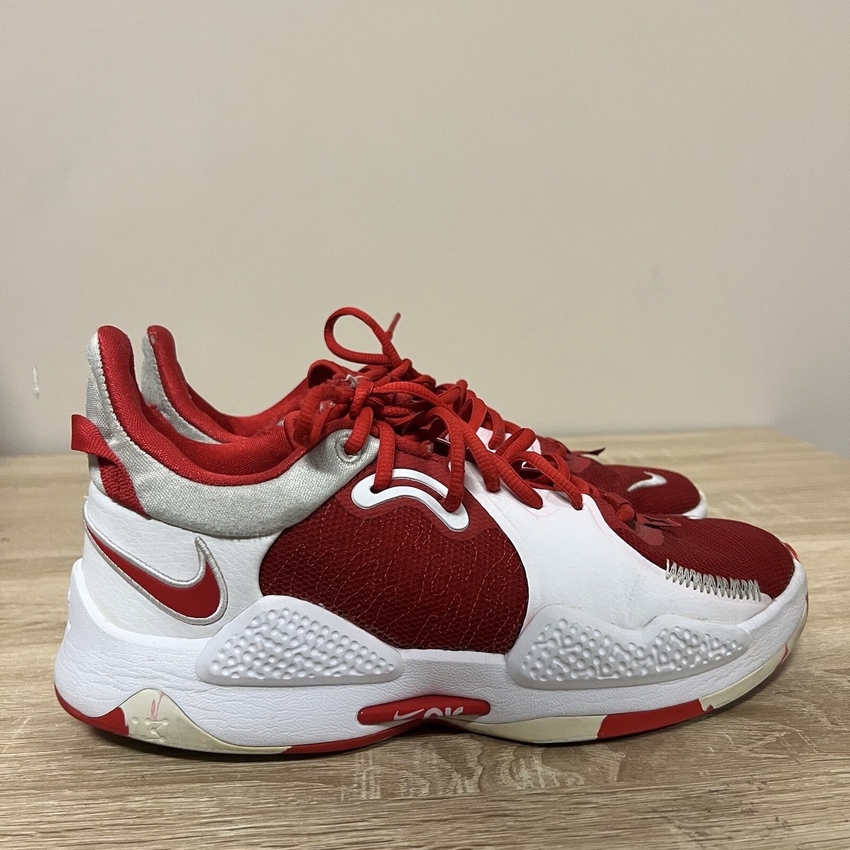 Nike PG 5 TB Paul George Men's Size 8.5 University Red White