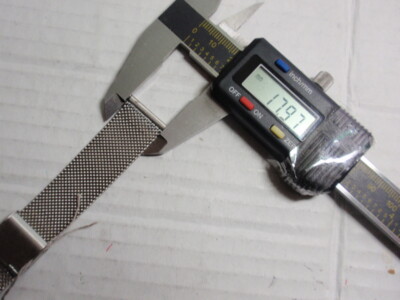 New~18mm Milanese Loop Bracelet S/S Watch Band 1 Bracelet and 2 end link #HB 341